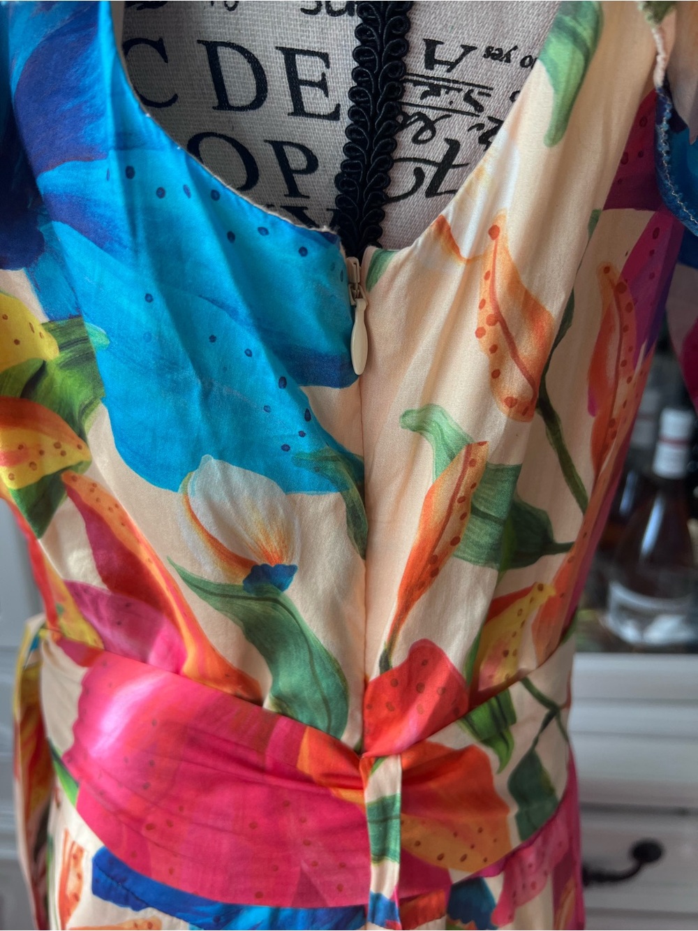 FARM Rio Multicolor Floral Ruffle Midi Dress L - Picture 4 of 16